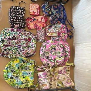 Vera Bradley Quilted Bags assortment of colors and styles selling as a whole